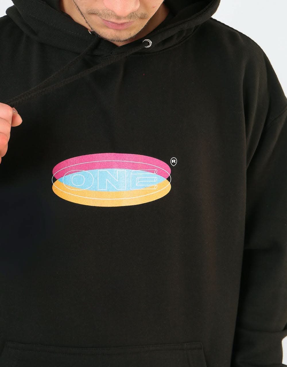 Route One Lozenge Pullover Hoodie - Black