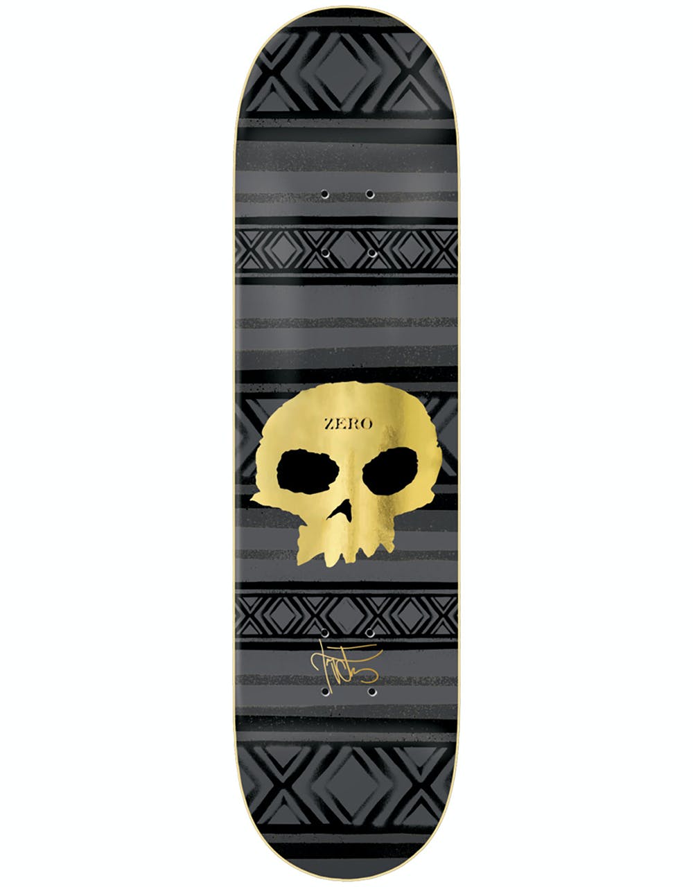 Zero Cervantes Signature Single Skull Skateboard Deck - 8.5"