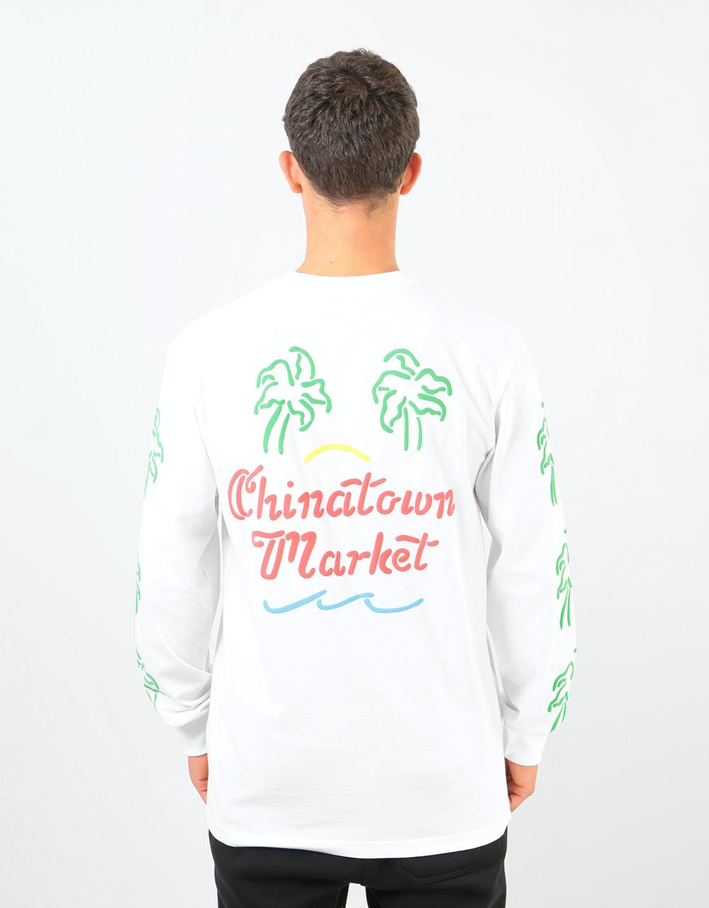 Chinatown Market Palm L/S T-Shirt - White