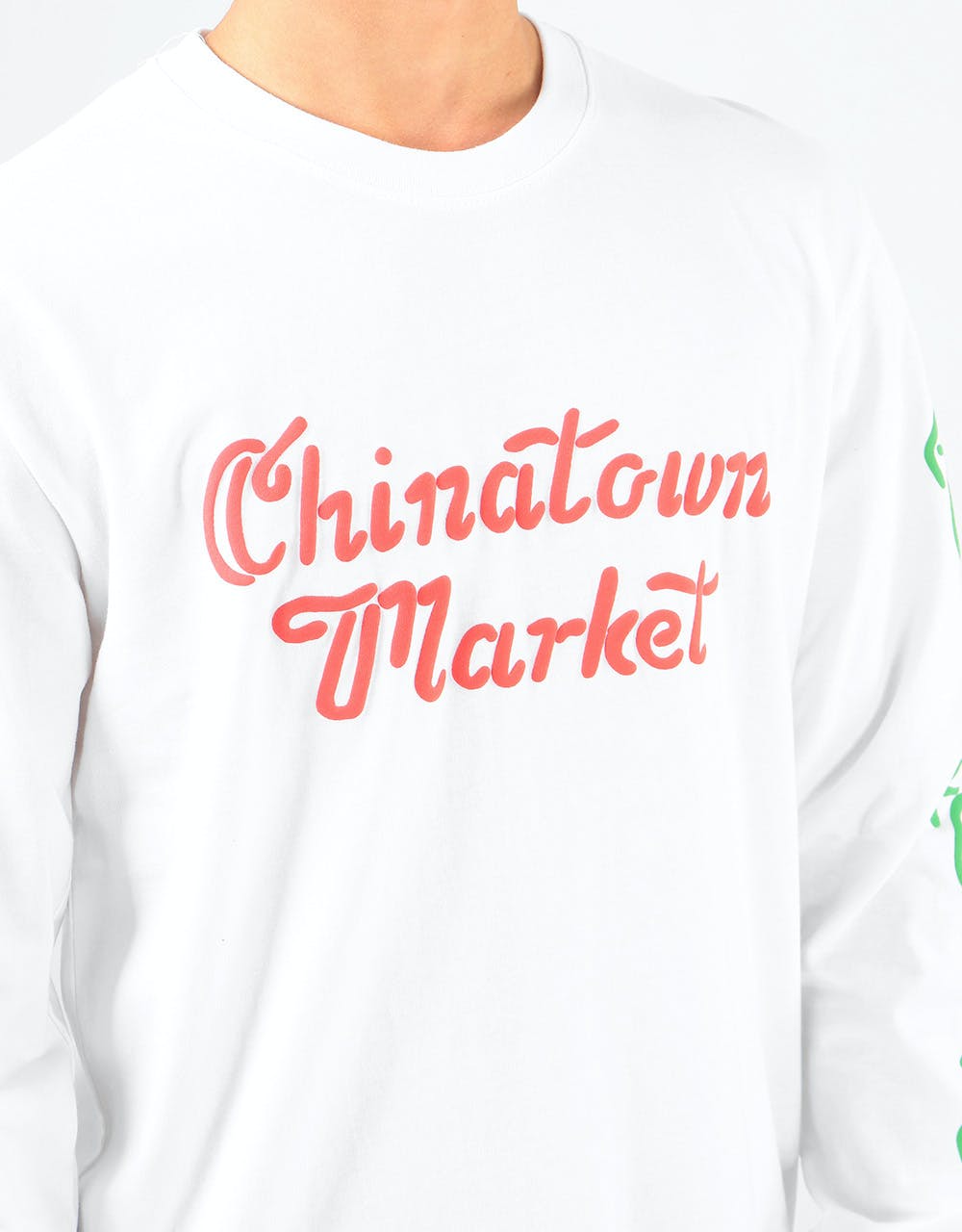 Chinatown Market Palm L/S T-Shirt - White