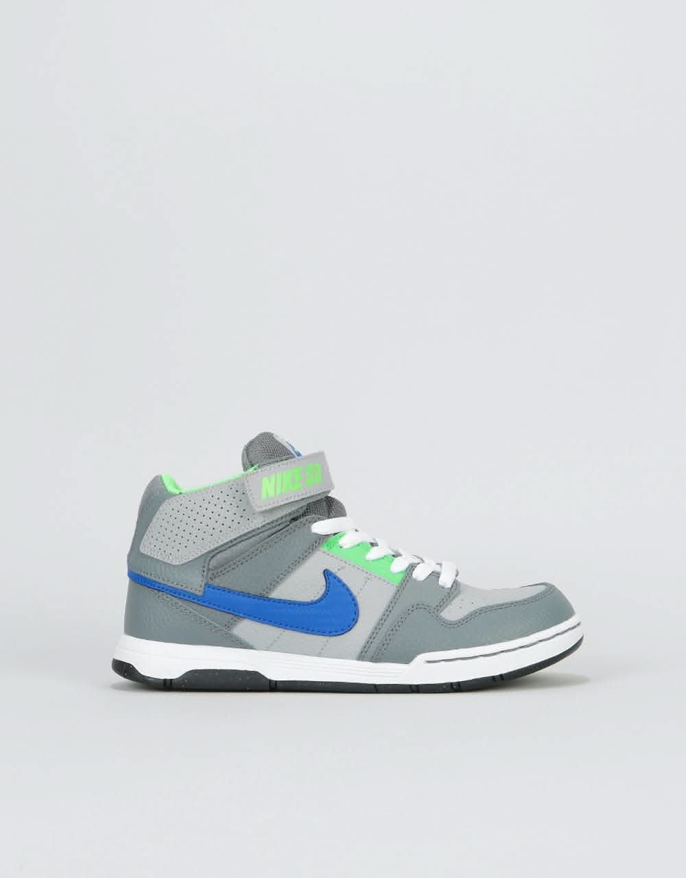 Nike SB Mogan Mid 2 Kids Skate Shoes - Wolf Grey/Game Royal
