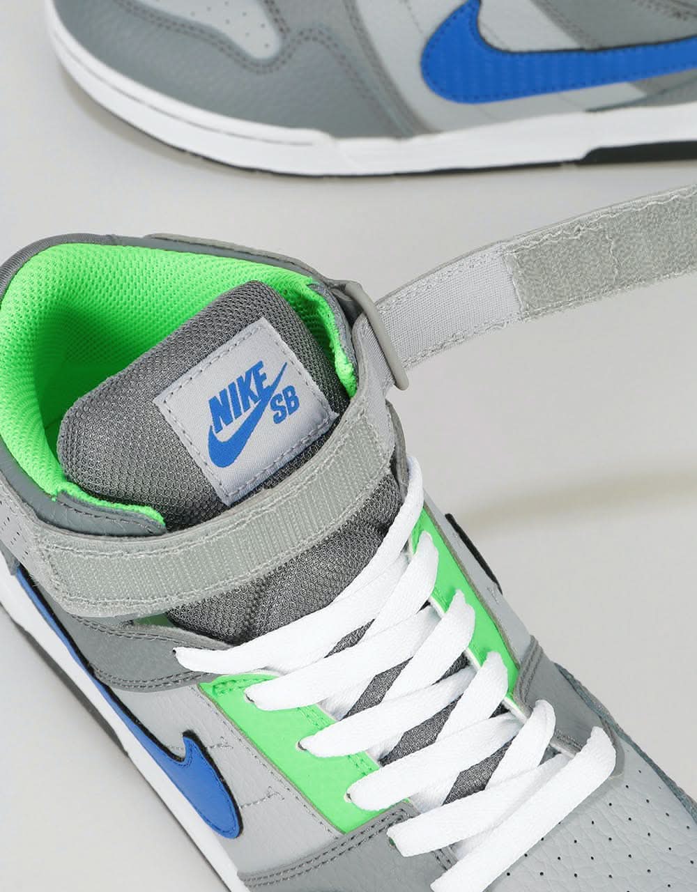 Nike SB Mogan Mid 2 Kids Skate Shoes - Wolf Grey/Game Royal