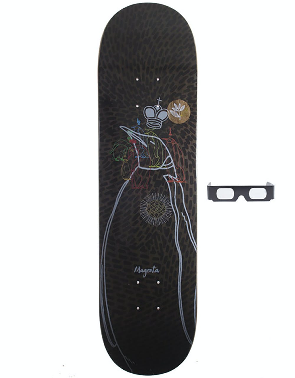 Magenta King of Self (3D) Skateboard Deck - 8"