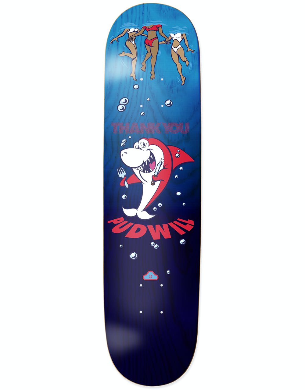 Thank You Pudwill Shark Snack Skateboard Deck - 8"