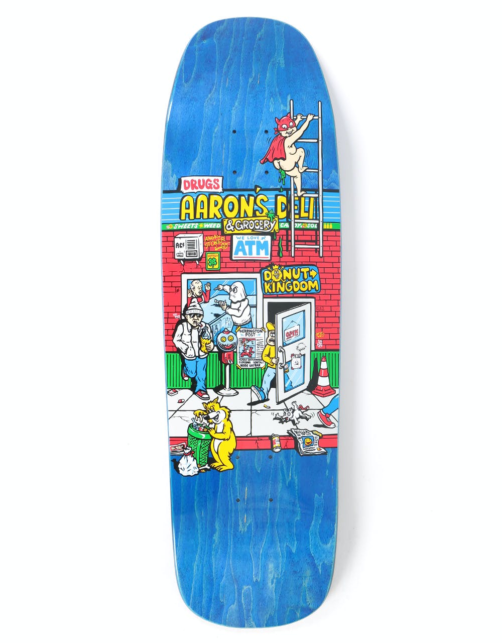 Polar Herrington Aaron's Deli Skateboard Deck - 1992 Shape 9.25"