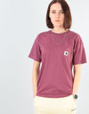 Carhartt WIP Womens S/S Carrie Pocket T-Shirt - Dusty Fuschia/Black