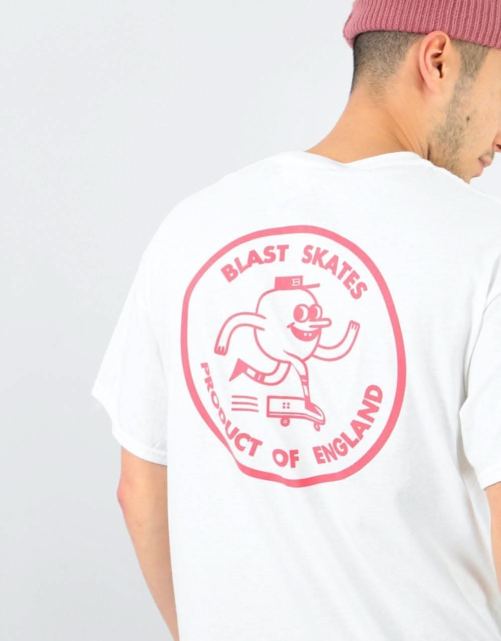 Blast Round Logo T-Shirt - White/Red