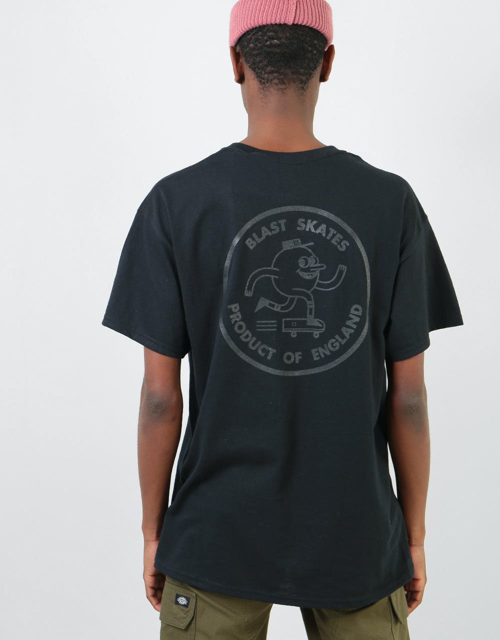 Blast Round Logo T-Shirt - Black/Dark Grey