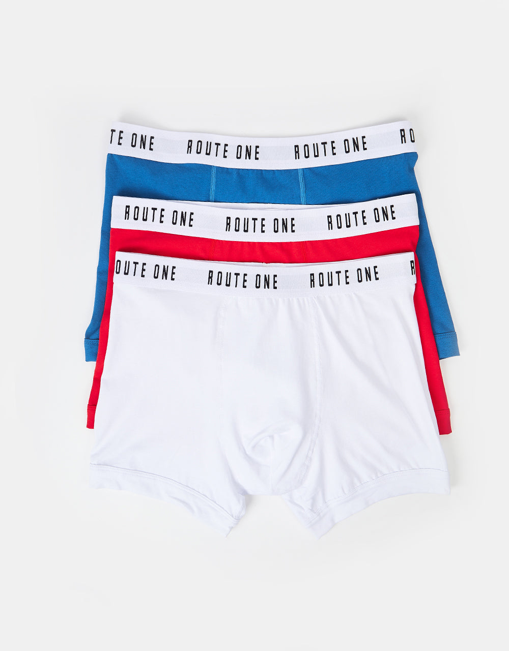 Route One Classic Boxer Shorts 3 Pack - Red/White/Blue