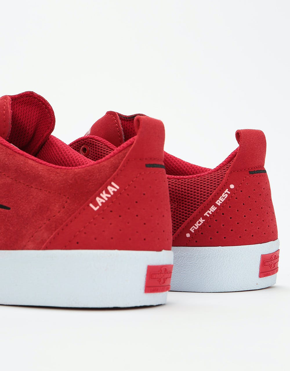 Lakai x Independent Bristol Skate Shoes - Red Suede