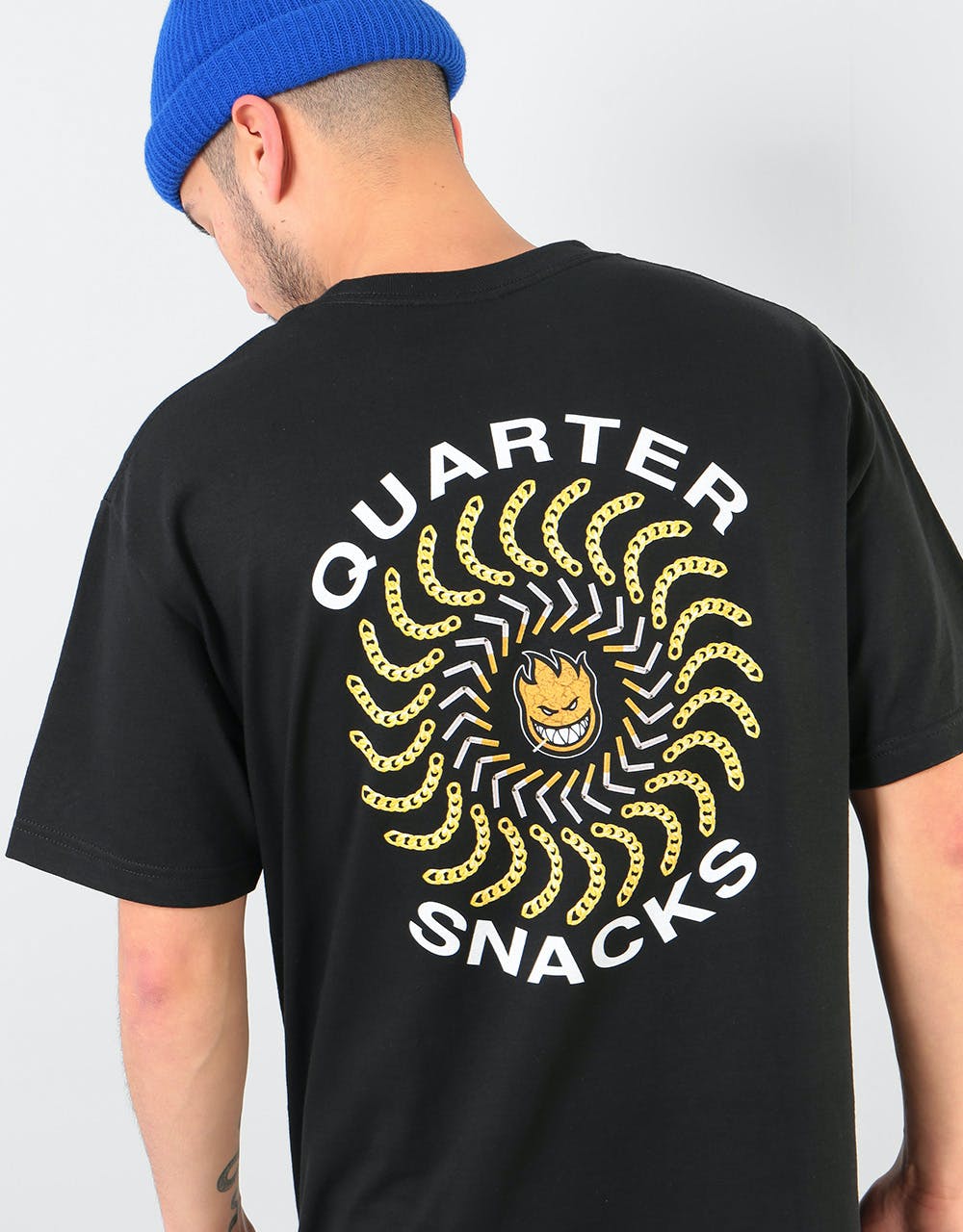 Spitfire x Quartersnacks Quarter Classic T-Shirt - Black