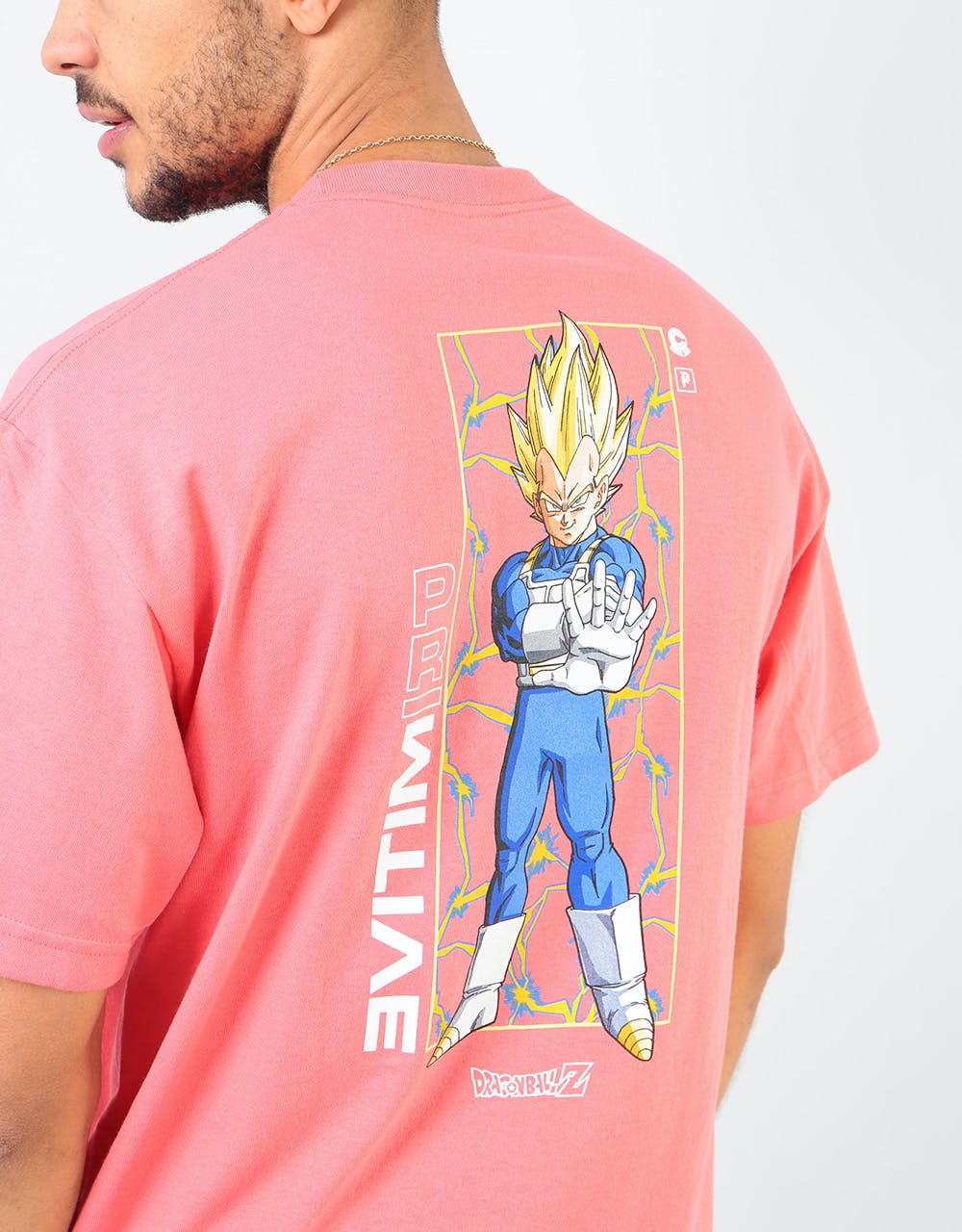 Primitive x Dragon Ball Z Vegeta Glow T-Shirt - Coral