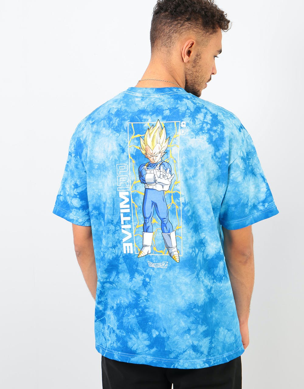 Primitive x Dragon Ball Z Vegeta Glow Washed T-Shirt - Slate Wash
