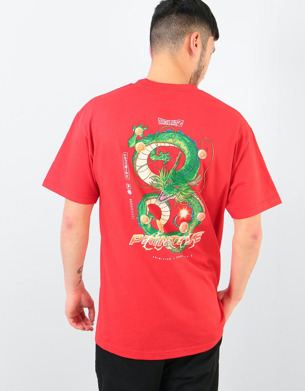 Primitive x Dragon Ball Z Shenron Dirty P T-Shirt - Red