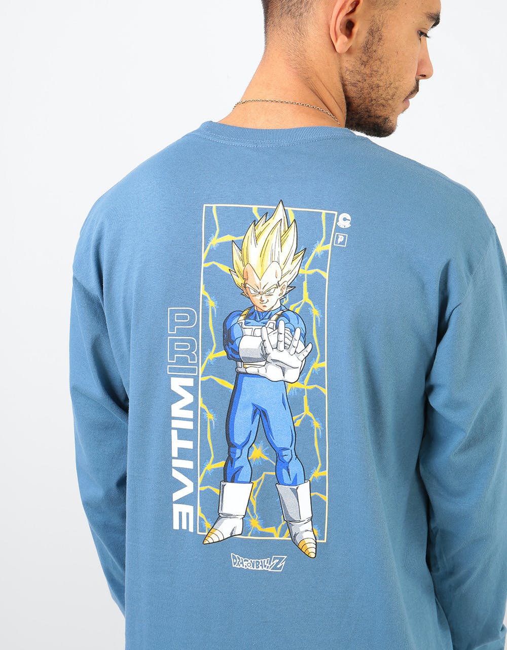 Primitive x Dragon Ball Z Vegeta Glow L/S T-Shirt - Slate
