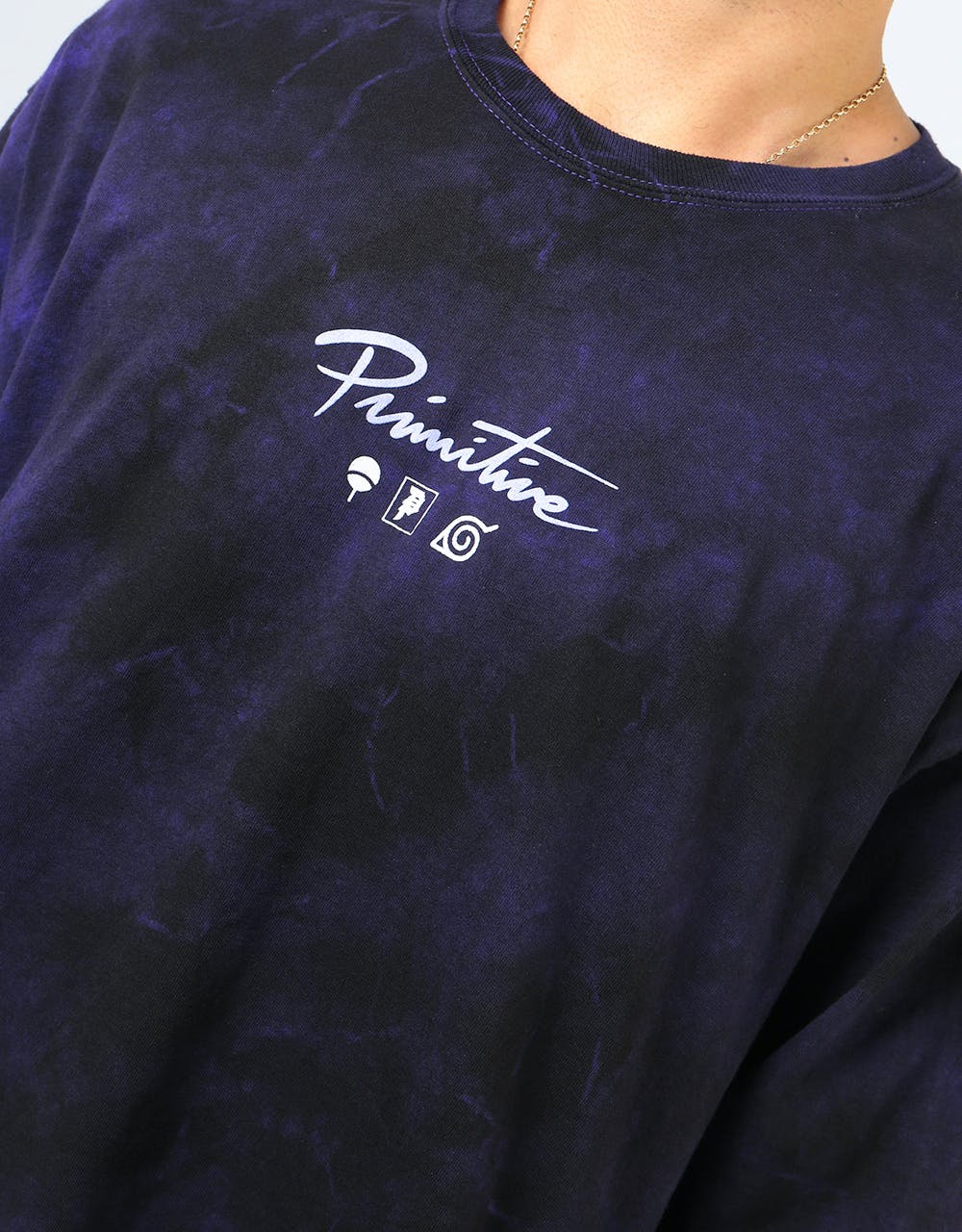Primitive x Naruto Powers Washed Tie-Dye L/S T-Shirt - Black