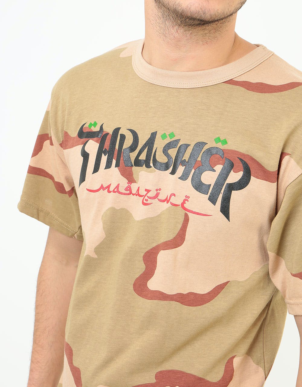 Thrasher Calligraphy T-Shirt - Desert Camo