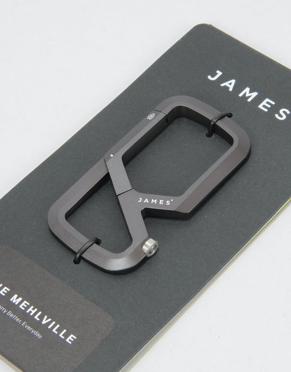 James The Mehlville 'Carabiner' Keychain - Space Grey/Stainless