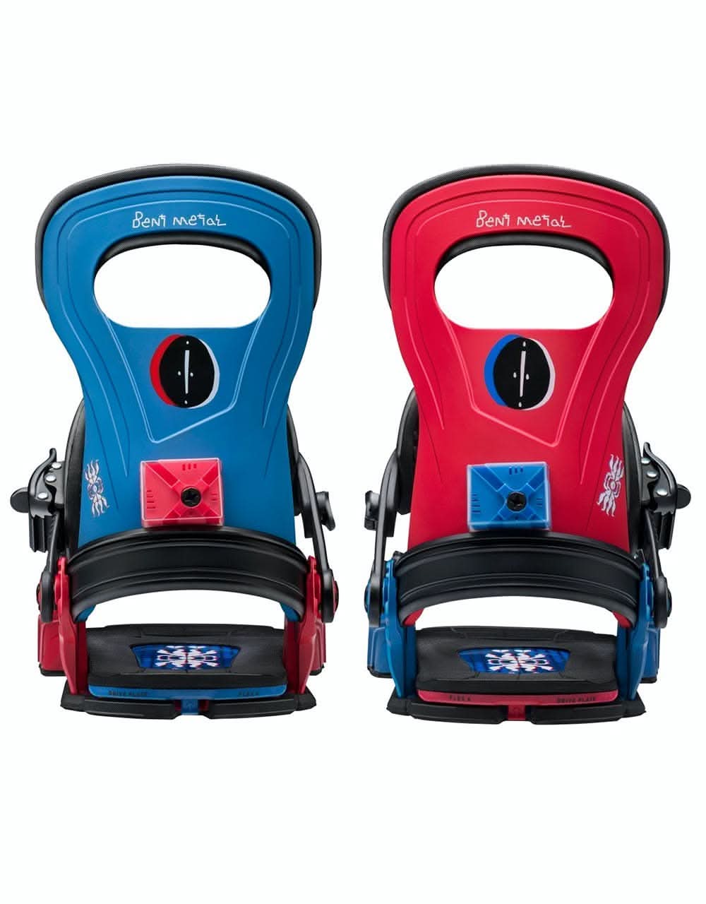 Bent Metal Transfer 2020 Snowboard Bindings - Blue/Red