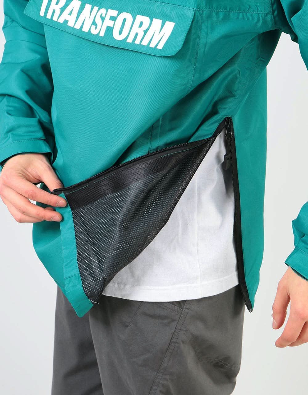 Transform The Fast Text Windbreaker 2020 Snowboard Jacket - Teal