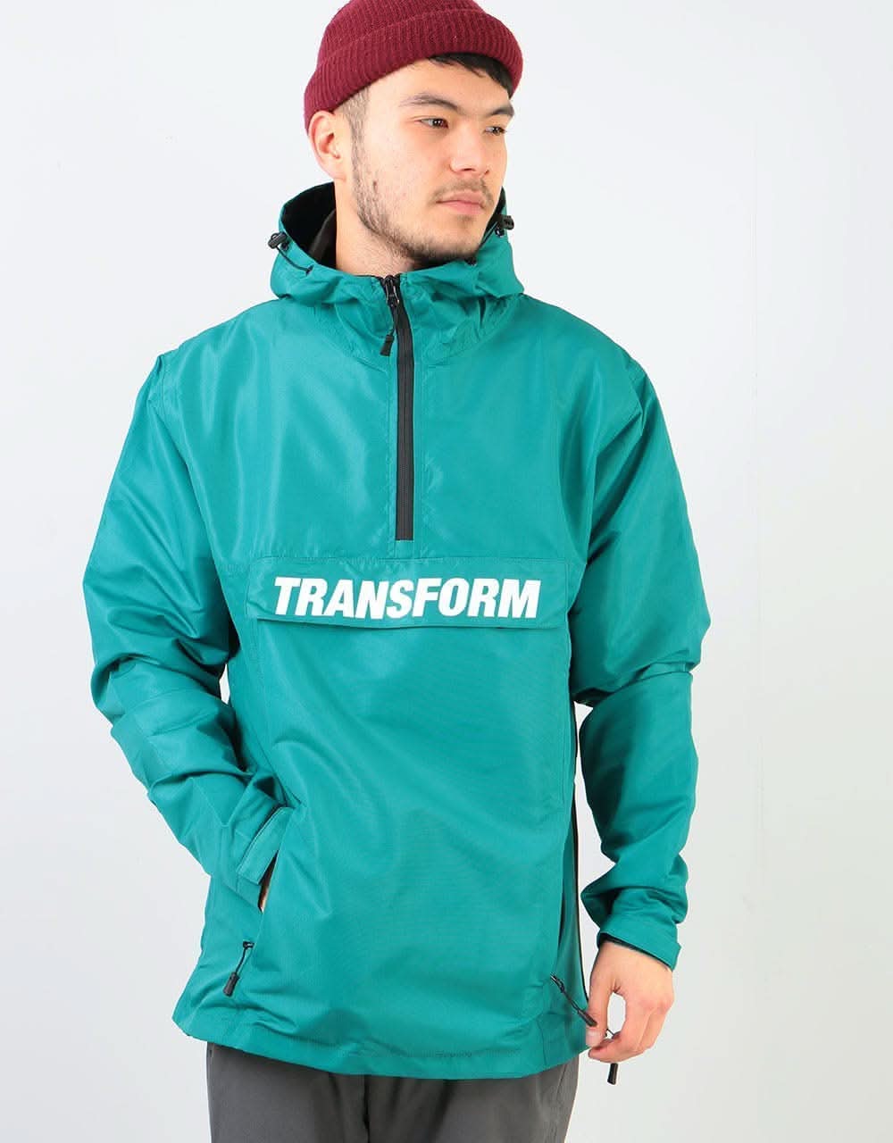 Transform The Fast Text Windbreaker 2020 Snowboard Jacket - Teal