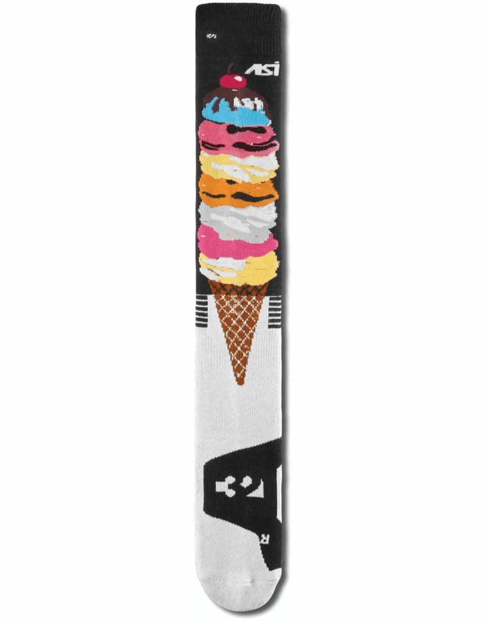 ThirtyTwo Walker ASI Signature Snowboard Socks - Black/White