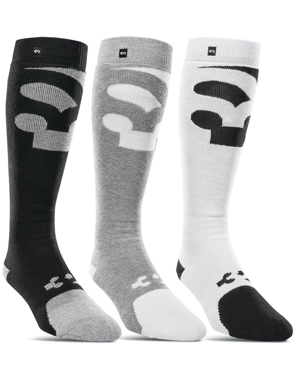 ThirtyTwo Cut Out Snowboard Socks - Grey/Black/WhiteGrey/Black/White