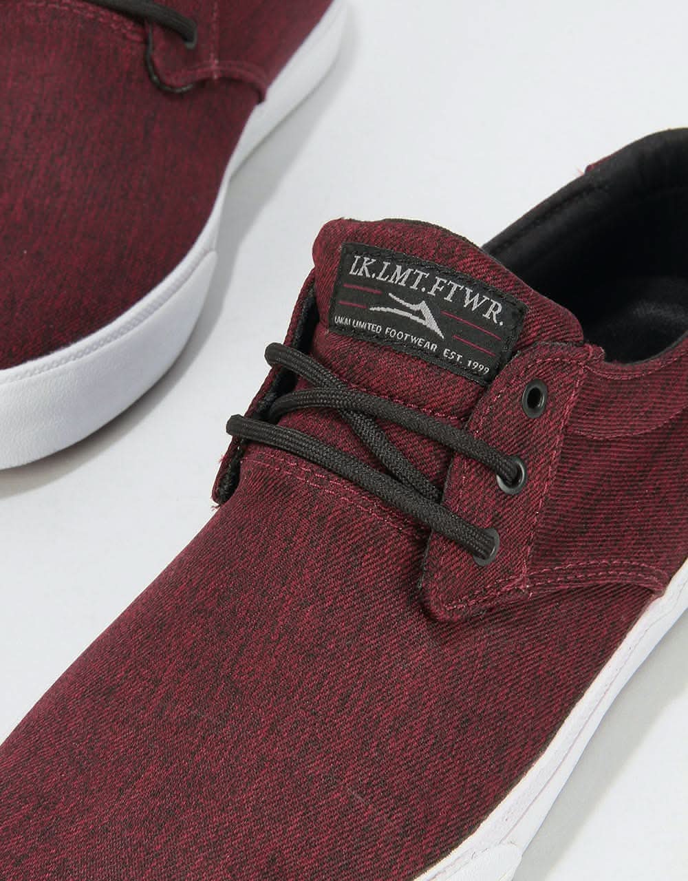 Lakai Daly Skate Shoes - Burgundy Textile