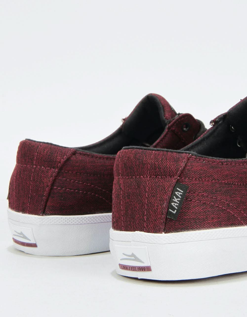 Lakai Daly Skate Shoes - Burgundy Textile