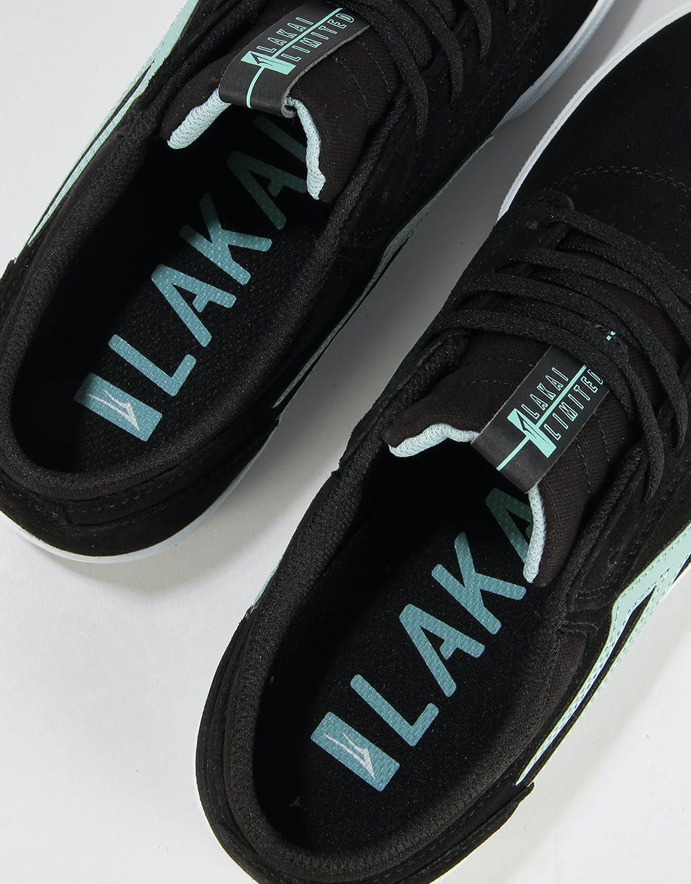 Lakai Griffin Skate Shoes - Black/Mint Suede