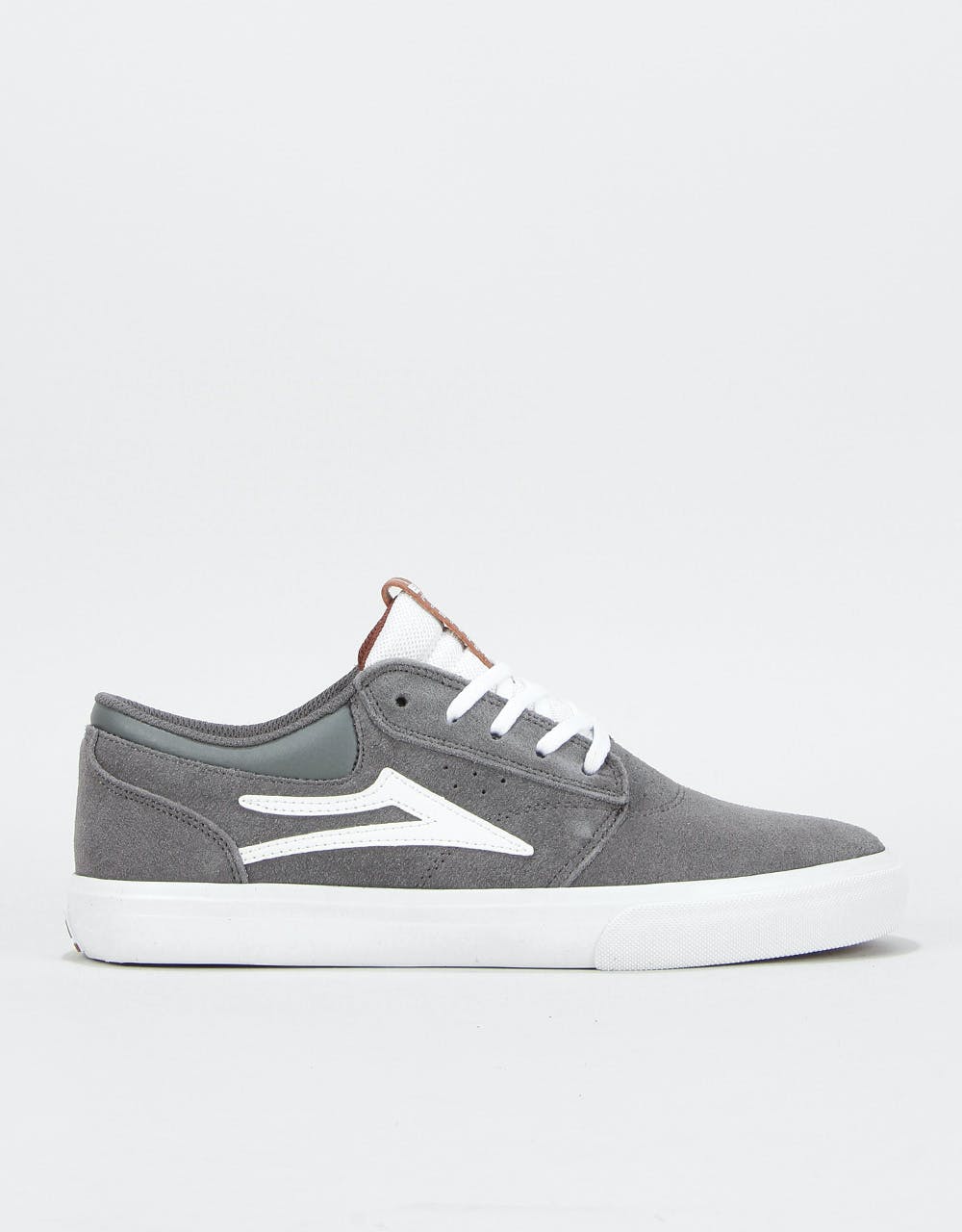 Lakai Griffin Skate Shoes - Grey/White Suede