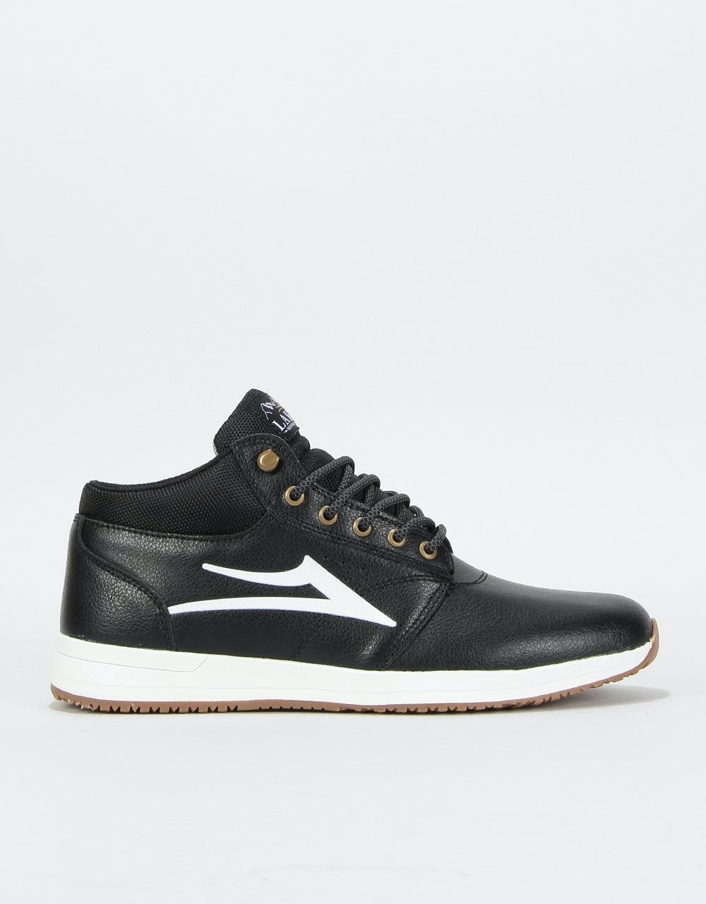 Lakai Griffin Mid Skate Shoes - Black Leather