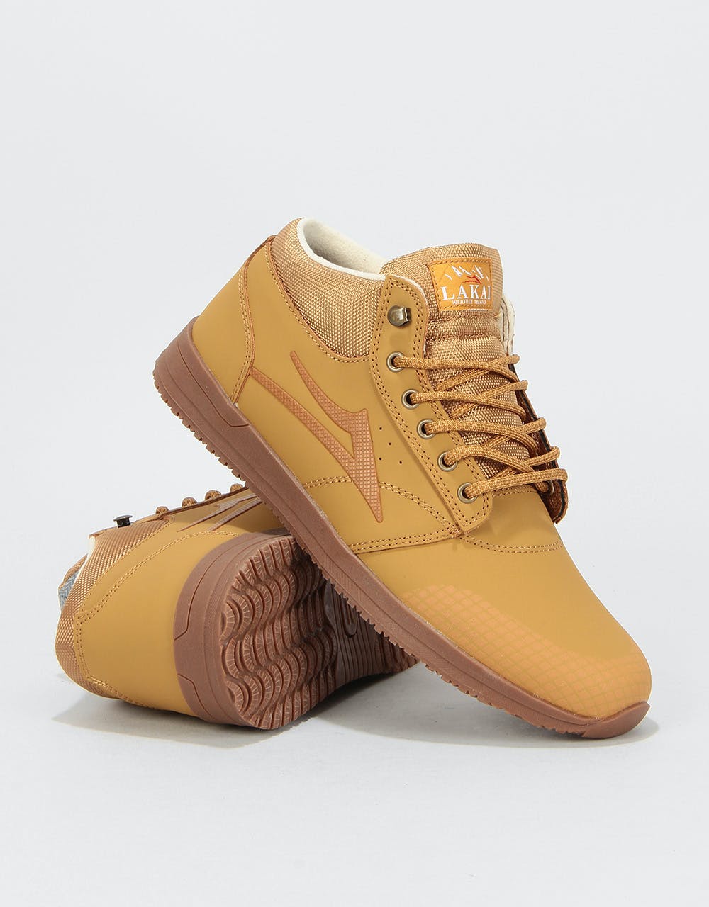 Lakai Griffin Mid WT Skate Shoes - Honey Nubuck