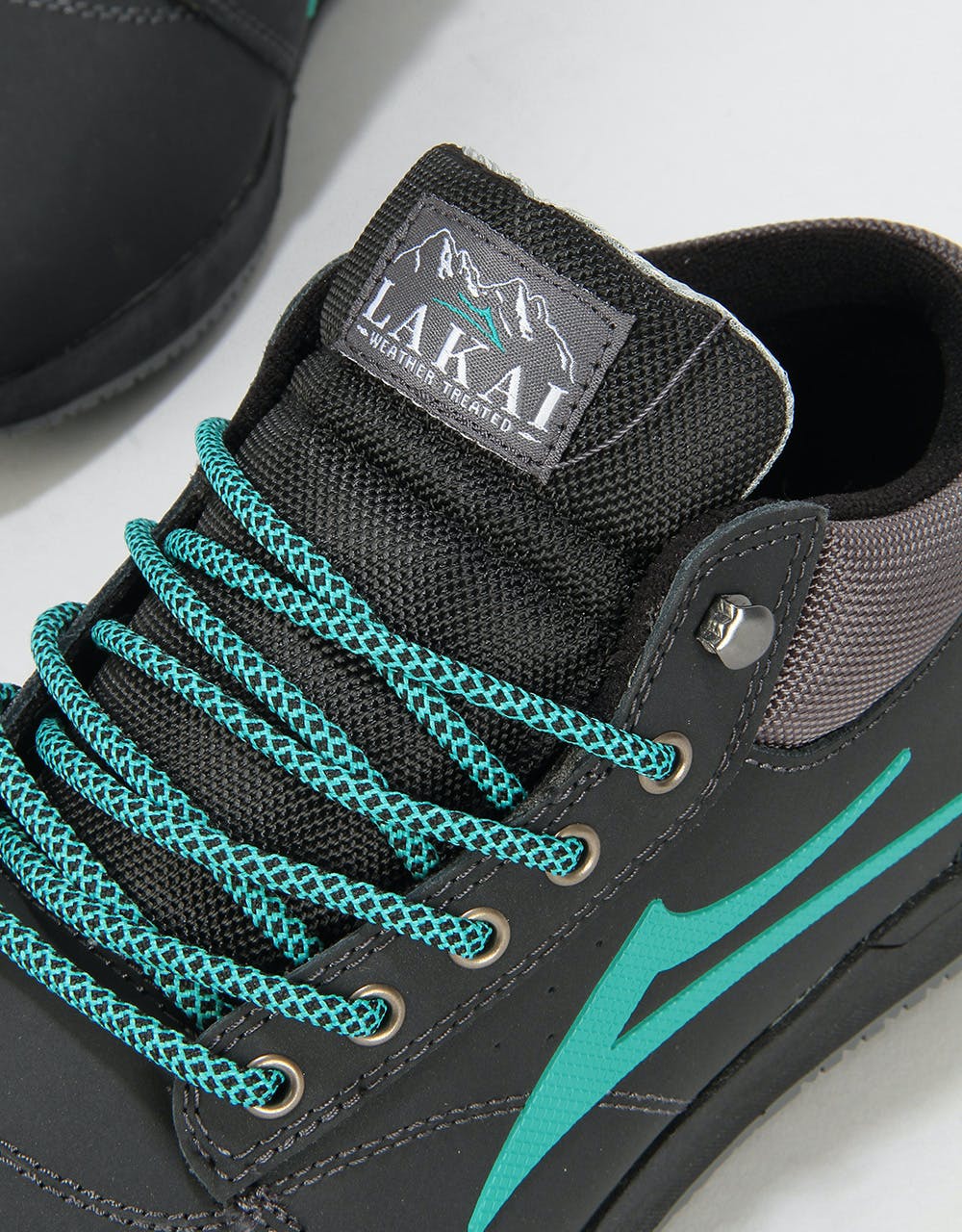 Lakai Griffin Mid WT Skate Shoes - Charcoal Nubuck