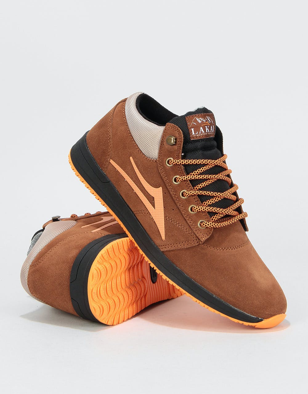 Lakai Griffin Mid WT Skate Shoes - Nutmeg Suede