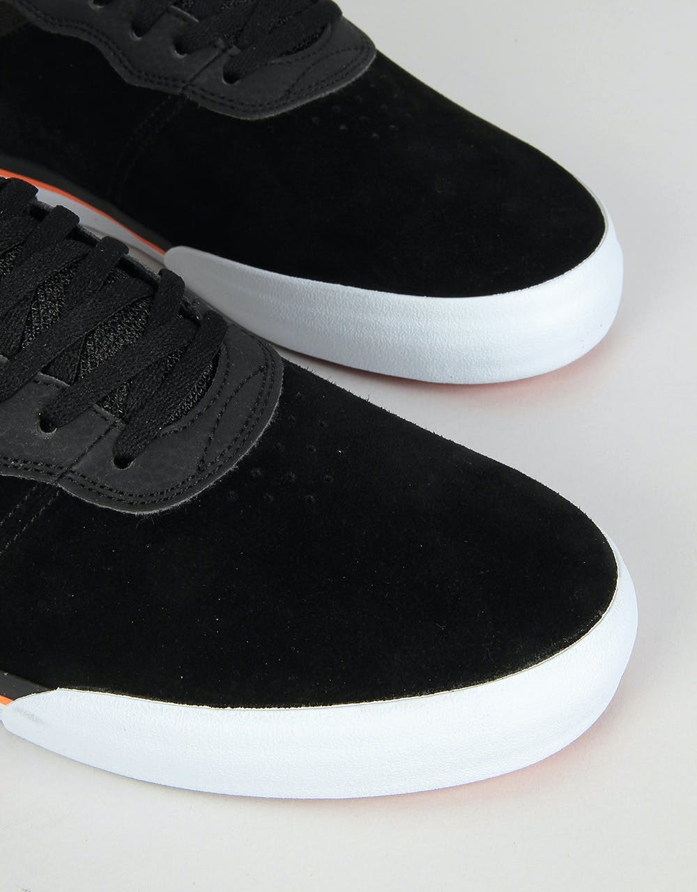 Lakai Staple Skate Shoes - Black/Orange Suede