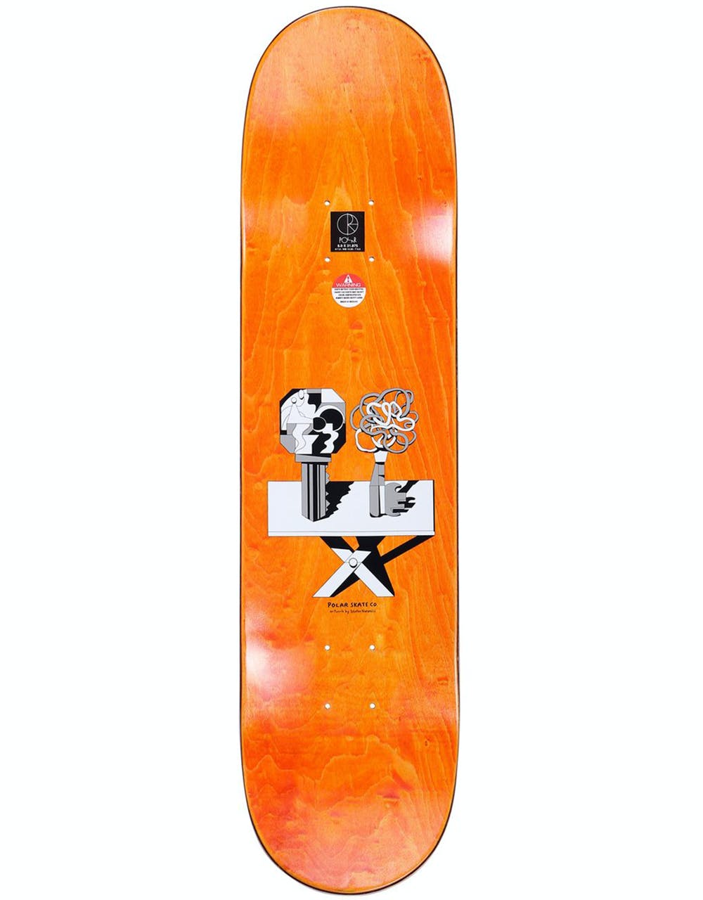 Polar Rozenberg Key Skateboard Deck - 8.25"