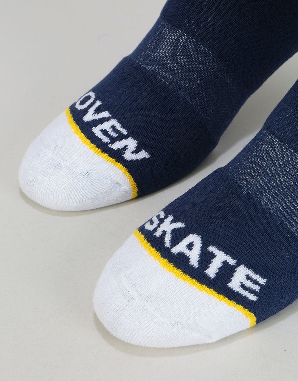 Lovenskate x Apart Together Socks - White/Navy/Yellow