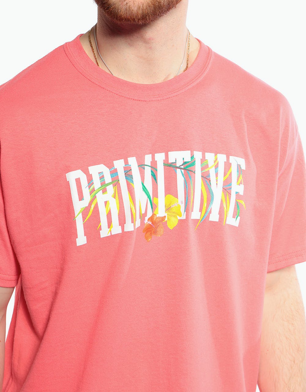 Primitive Palms T-Shirt - Coral