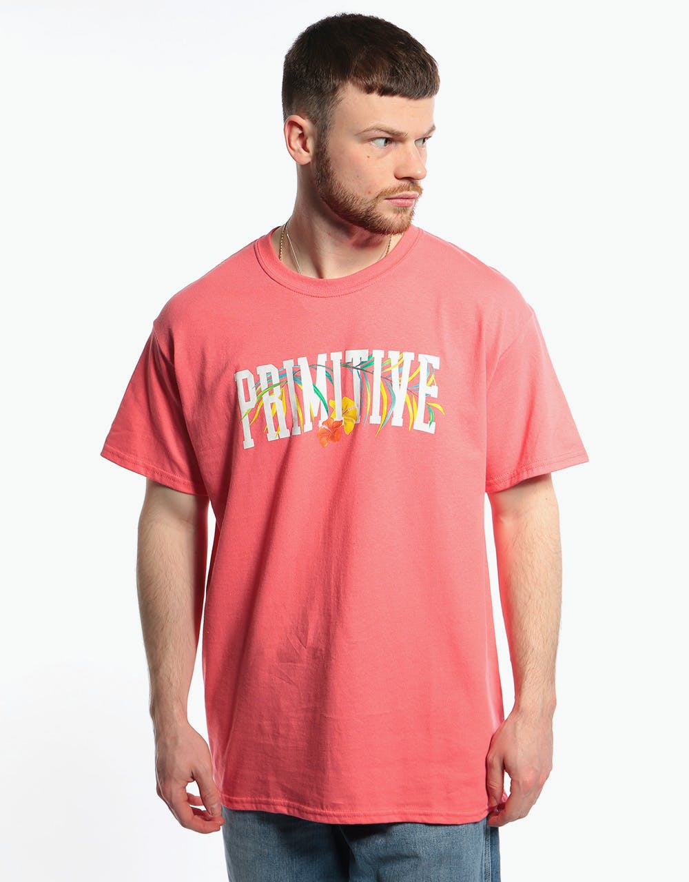 Primitive Palms T-Shirt - Coral