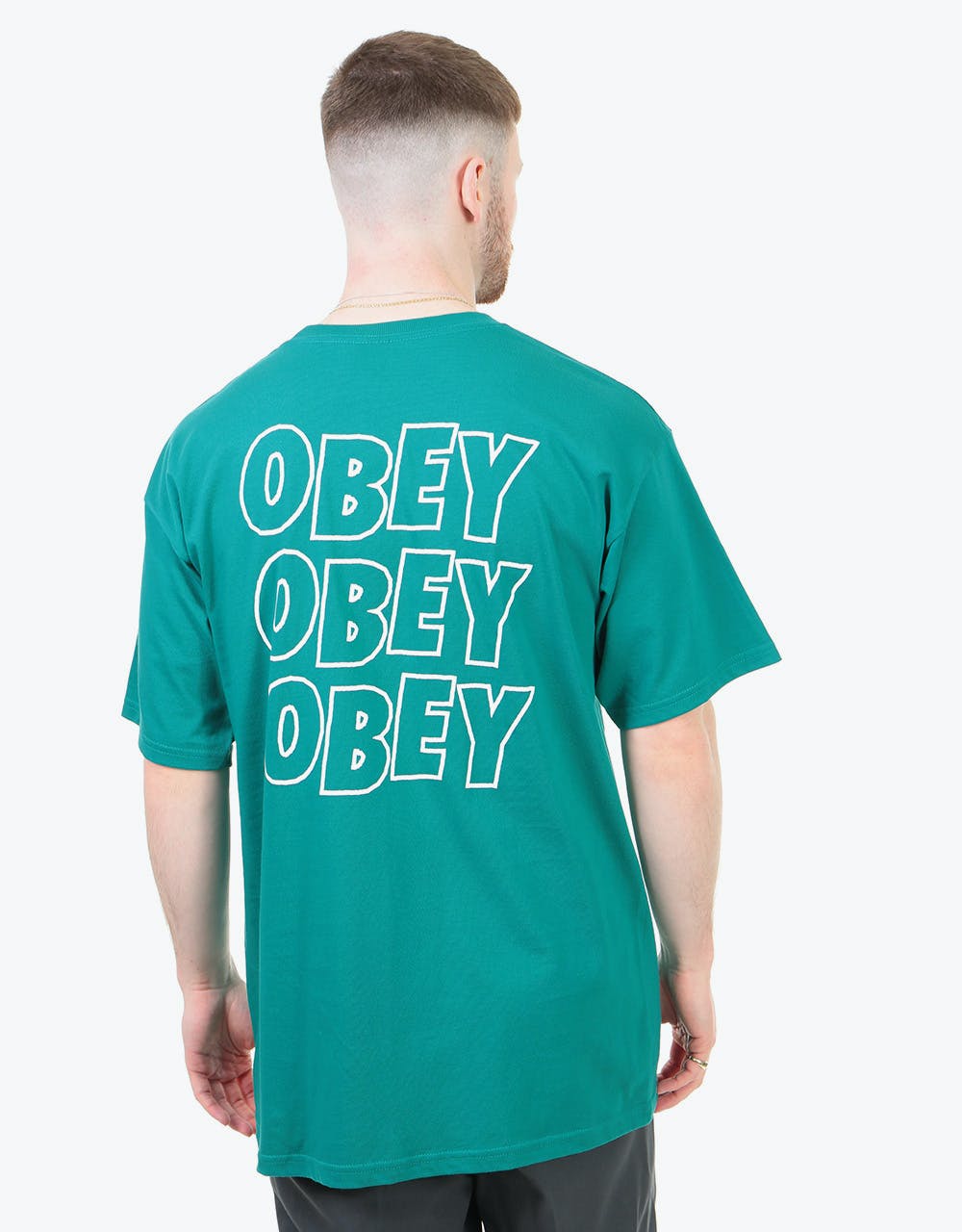 Obey Jumbled Eyes T-Shirt - Teal