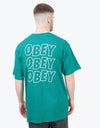 Obey Jumbled Eyes T-Shirt - Teal