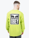 Obey Eyes Icon 2 L/S T-Shirt - Bright Lime