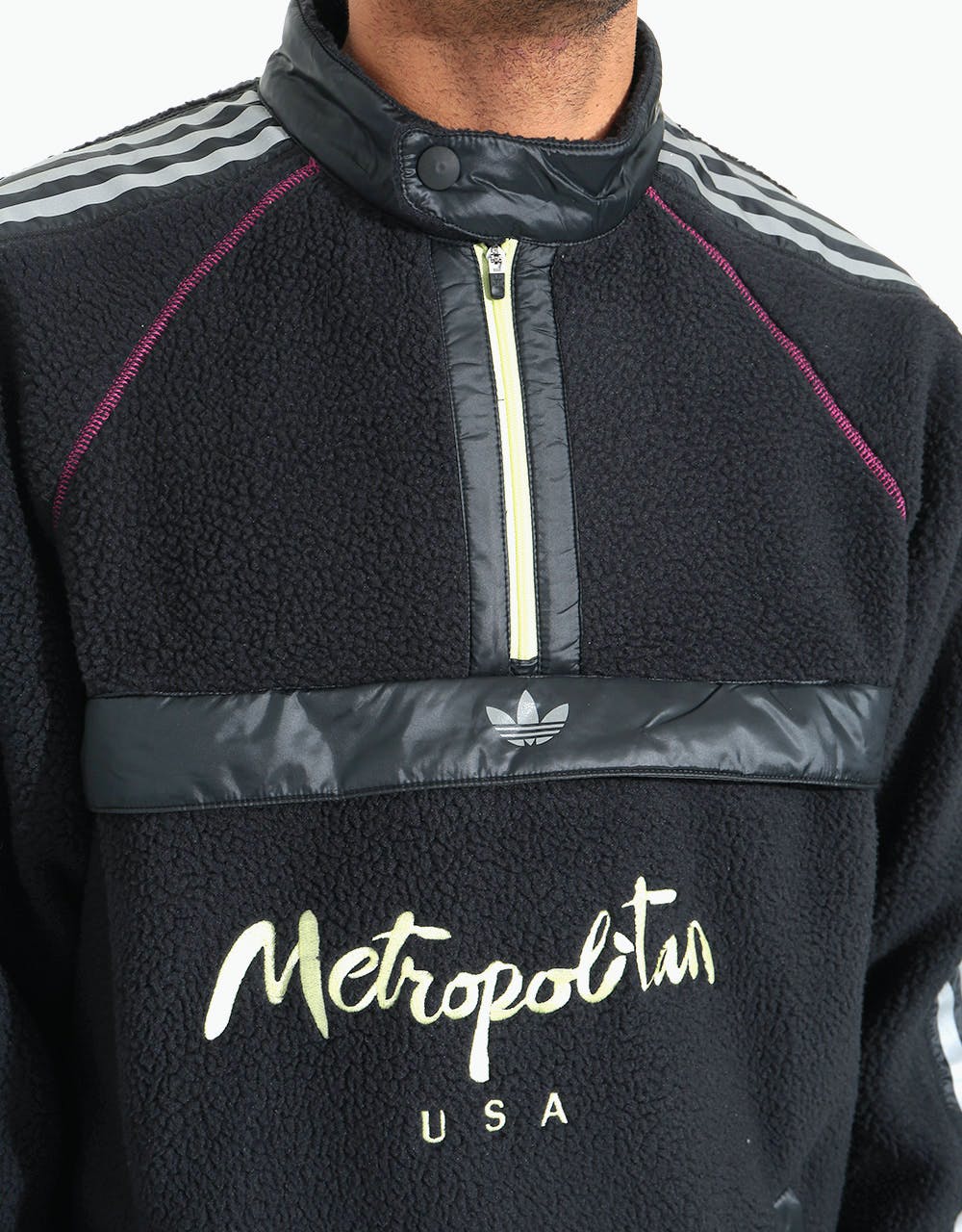 Adidas x Metropolitan Polar Track Top - Black/Yellow Tint/Real Magenta