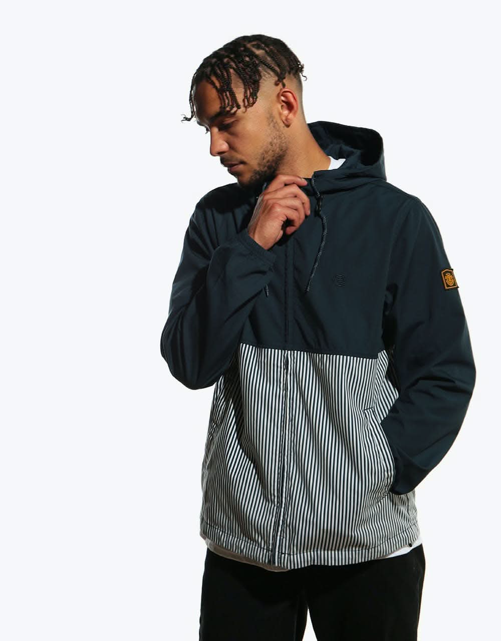 Element Alder Light 2Tones Washed Jacket Blue Stripes Route One