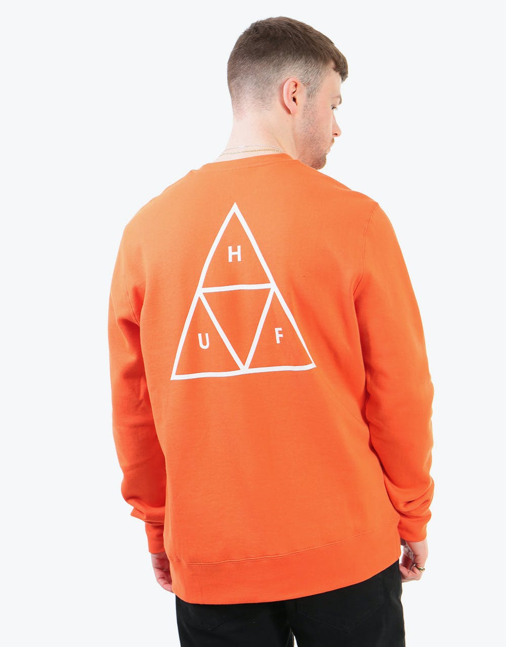 HUF Triple Triangle Crewneck Sweatshirt - Mandarin Red