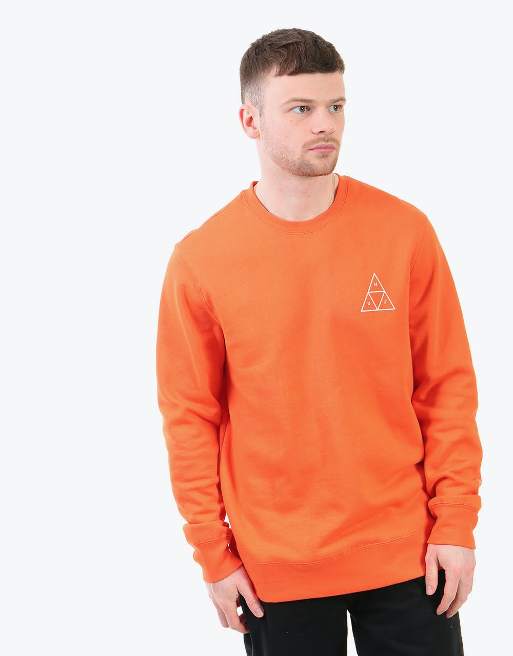 HUF Triple Triangle Crewneck Sweatshirt - Mandarin Red