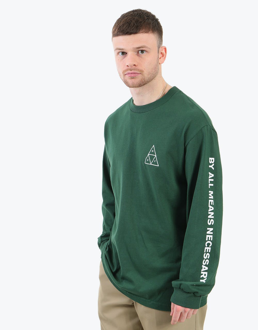 HUF Triple Triangle L/S T-Shirt - Sycamore