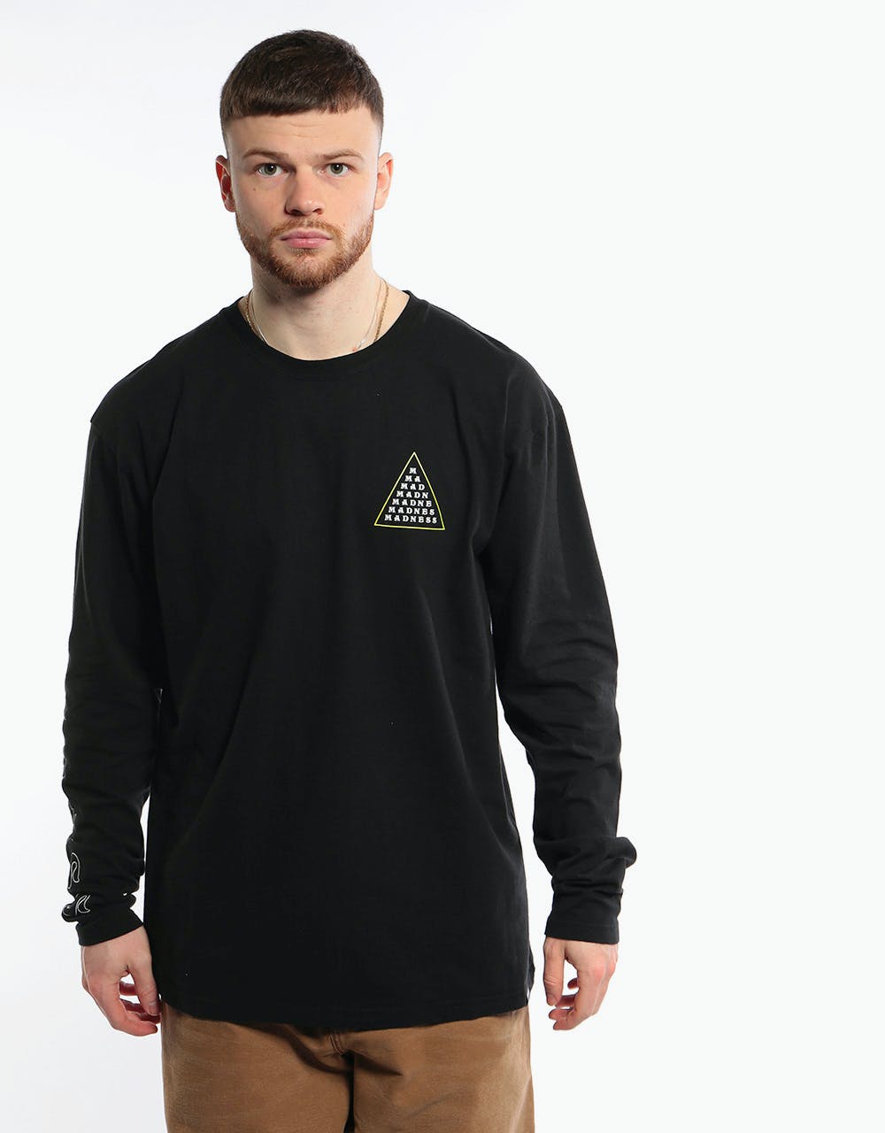 Madness Triangle Line L/S T-Shirt - True Black