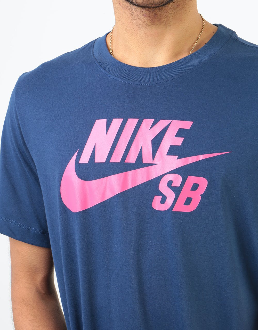 Nike SB Logo Dri-Fit T-Shirt - Midnight Navy/Watermelon